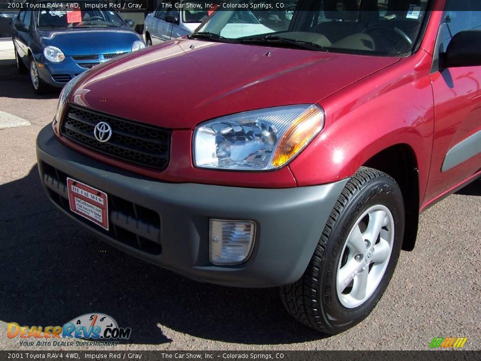 2001 Toyota RAV4 4WD Impulse Red / Gray Photo #18