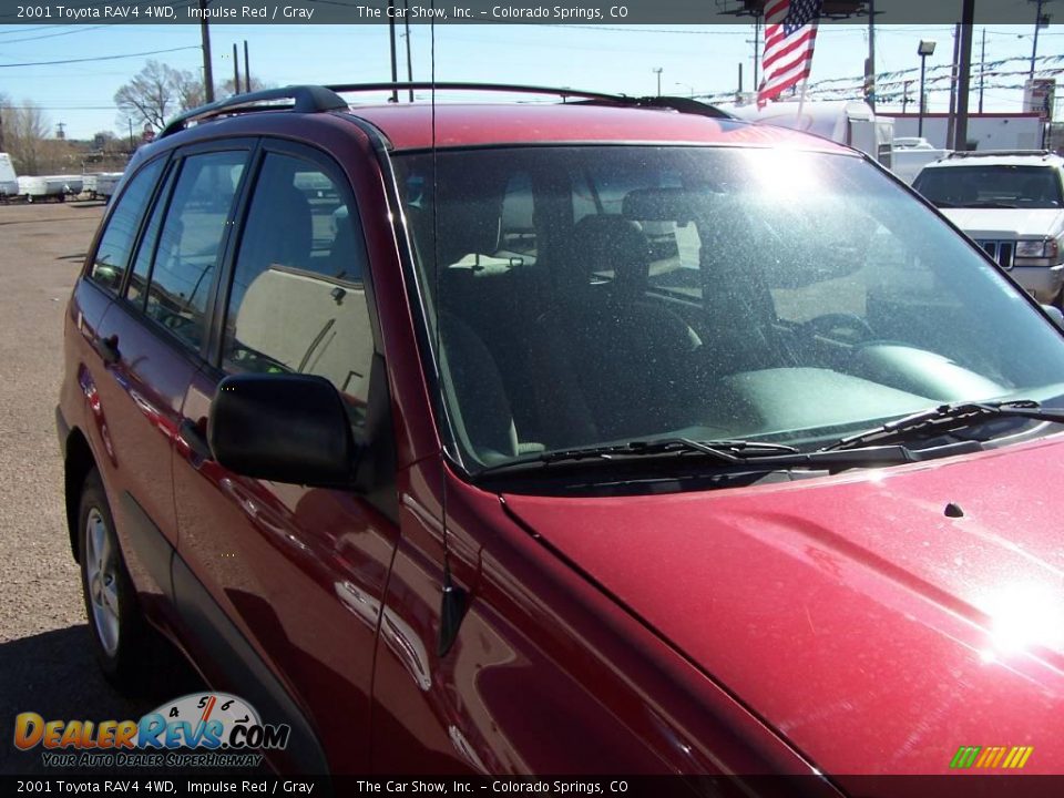 2001 Toyota RAV4 4WD Impulse Red / Gray Photo #19