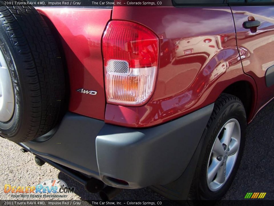2001 Toyota RAV4 4WD Impulse Red / Gray Photo #20
