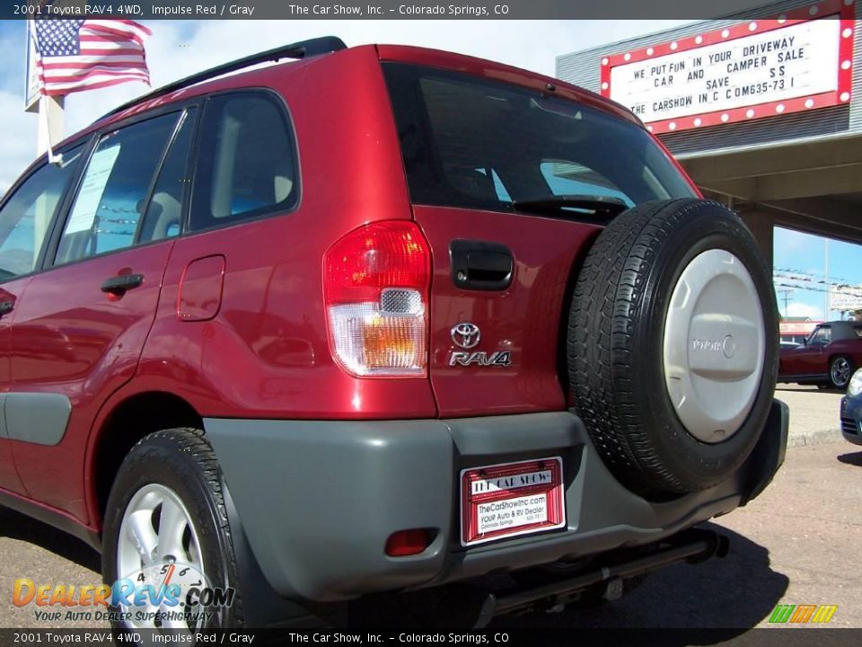 2001 Toyota RAV4 4WD Impulse Red / Gray Photo #21