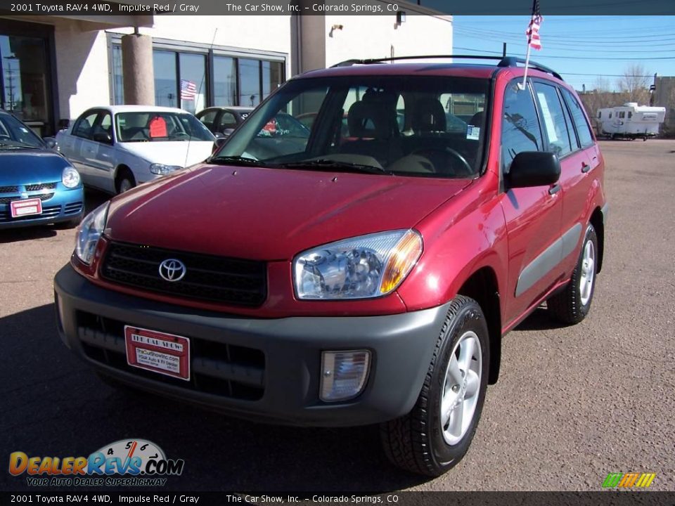2001 Toyota RAV4 4WD Impulse Red / Gray Photo #22