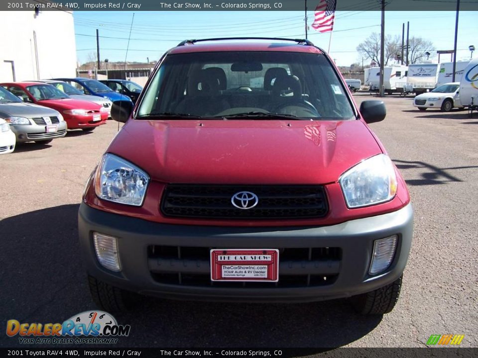2001 Toyota RAV4 4WD Impulse Red / Gray Photo #23