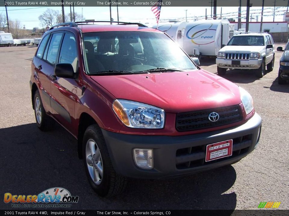 2001 Toyota RAV4 4WD Impulse Red / Gray Photo #24