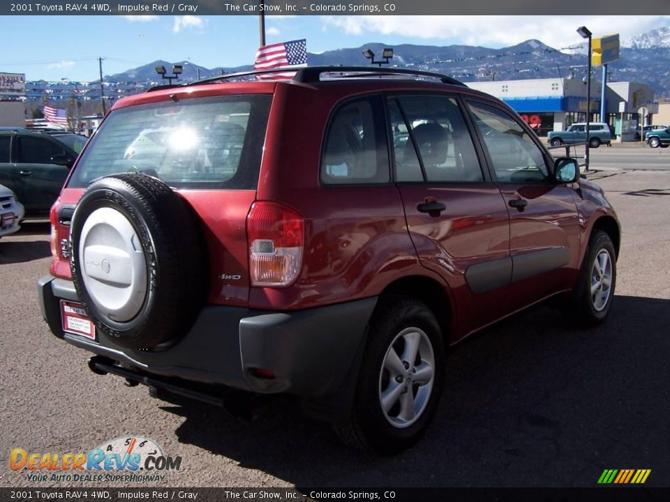 2001 Toyota RAV4 4WD Impulse Red / Gray Photo #25