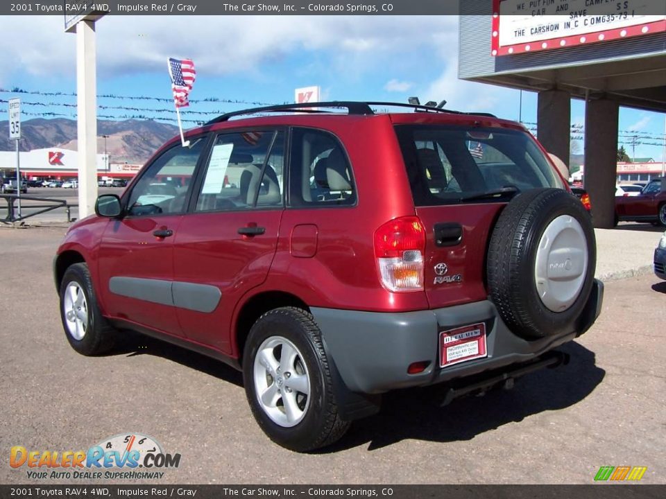 2001 Toyota RAV4 4WD Impulse Red / Gray Photo #27