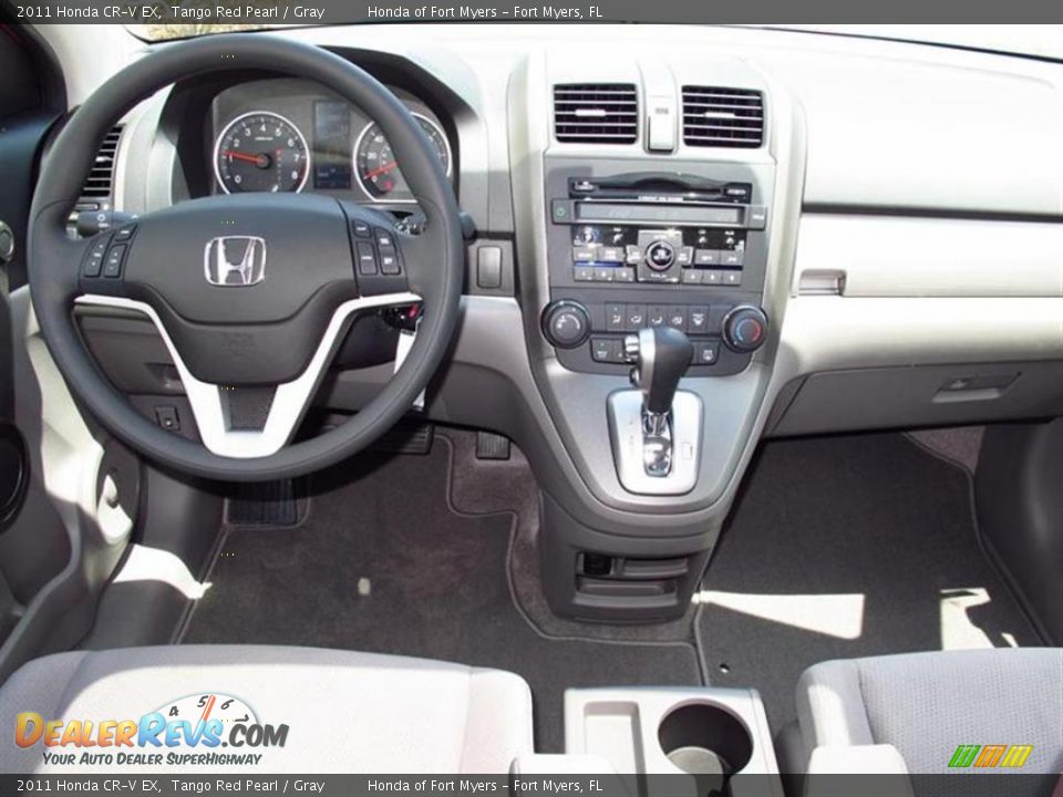 2011 Honda CR-V EX Tango Red Pearl / Gray Photo #4