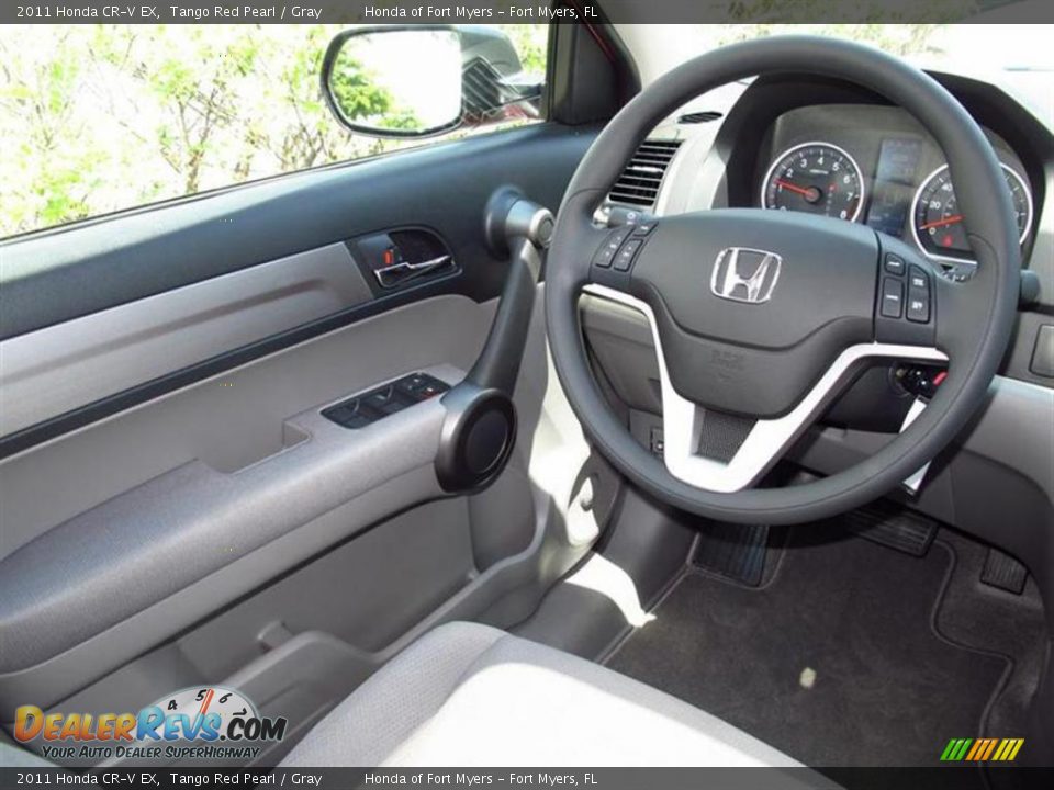 2011 Honda CR-V EX Tango Red Pearl / Gray Photo #5