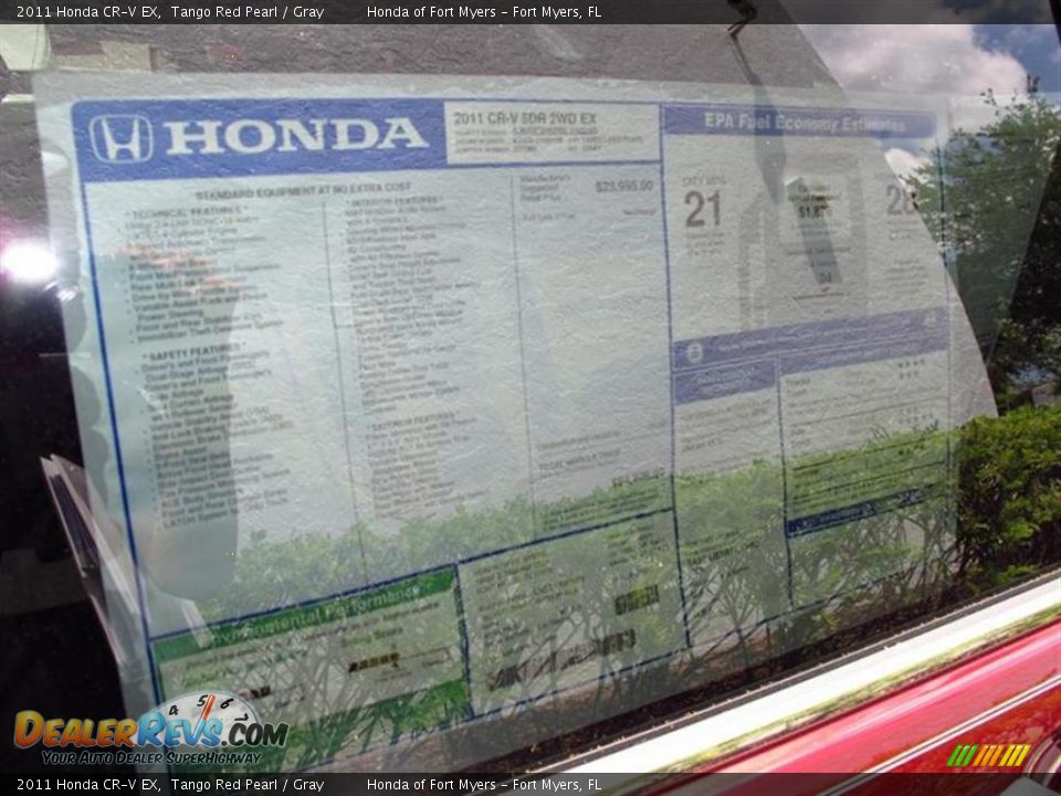 2011 Honda CR-V EX Tango Red Pearl / Gray Photo #9