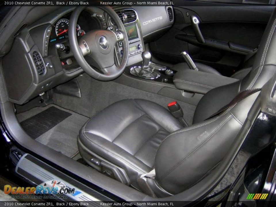 Ebony Black Interior - 2010 Chevrolet Corvette ZR1 Photo #13