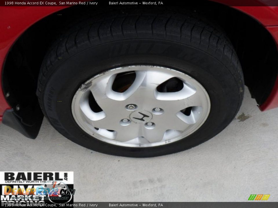 1998 Honda Accord EX Coupe San Marino Red / Ivory Photo #8