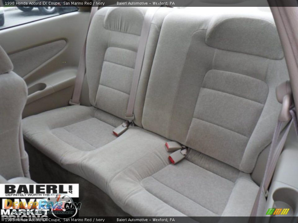 1998 Honda Accord EX Coupe San Marino Red / Ivory Photo #13