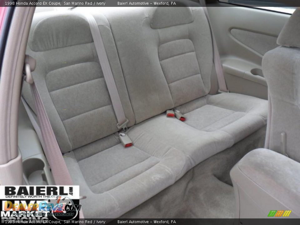 1998 Honda Accord EX Coupe San Marino Red / Ivory Photo #16