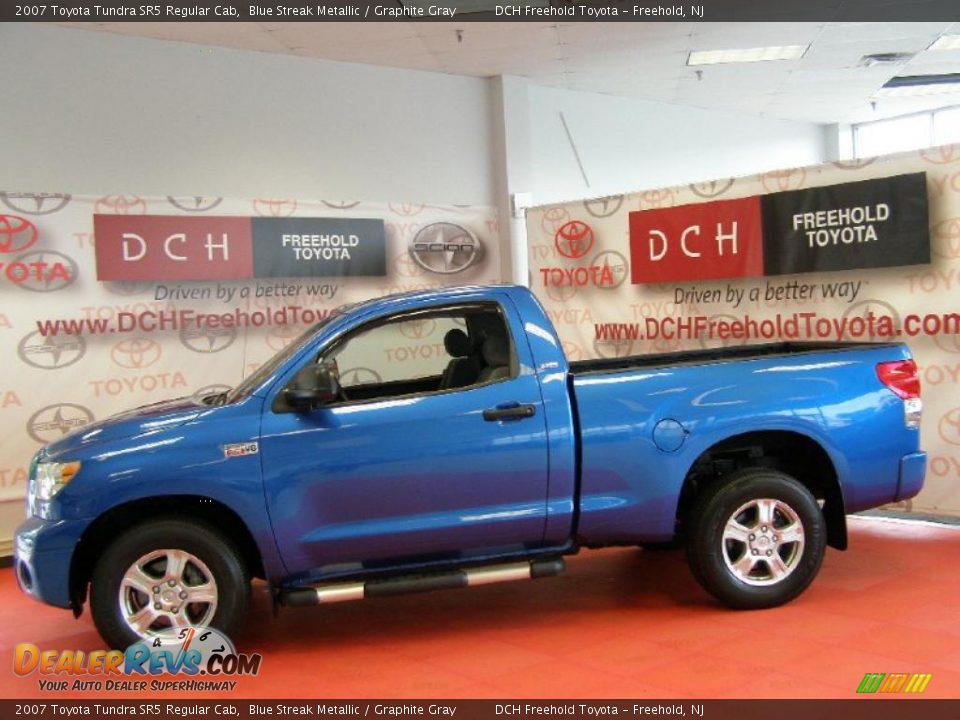 2007 Toyota Tundra SR5 Regular Cab Blue Streak Metallic / Graphite Gray Photo #4