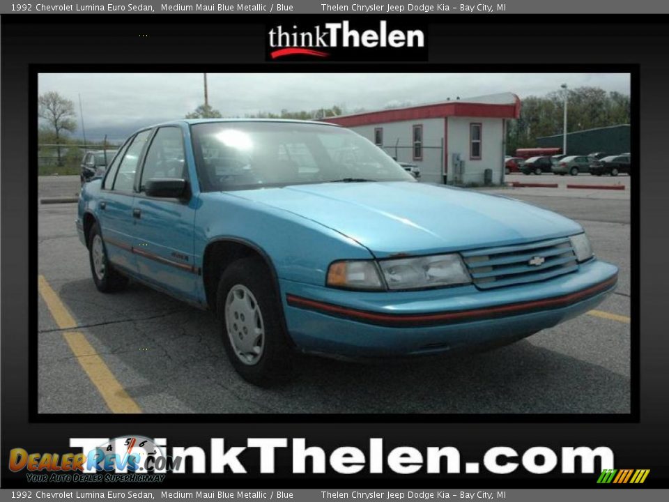 1992 Chevrolet Lumina Euro Sedan Medium Maui Blue Metallic / Blue Photo #1