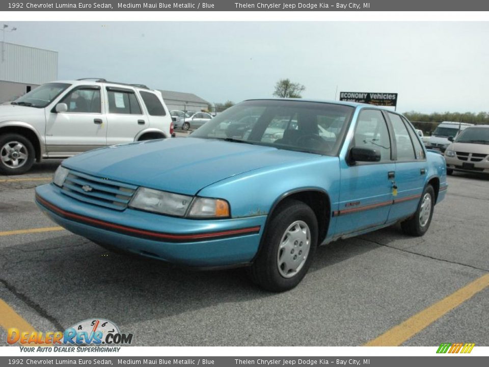 Medium Maui Blue Metallic 1992 Chevrolet Lumina Euro Sedan Photo #3