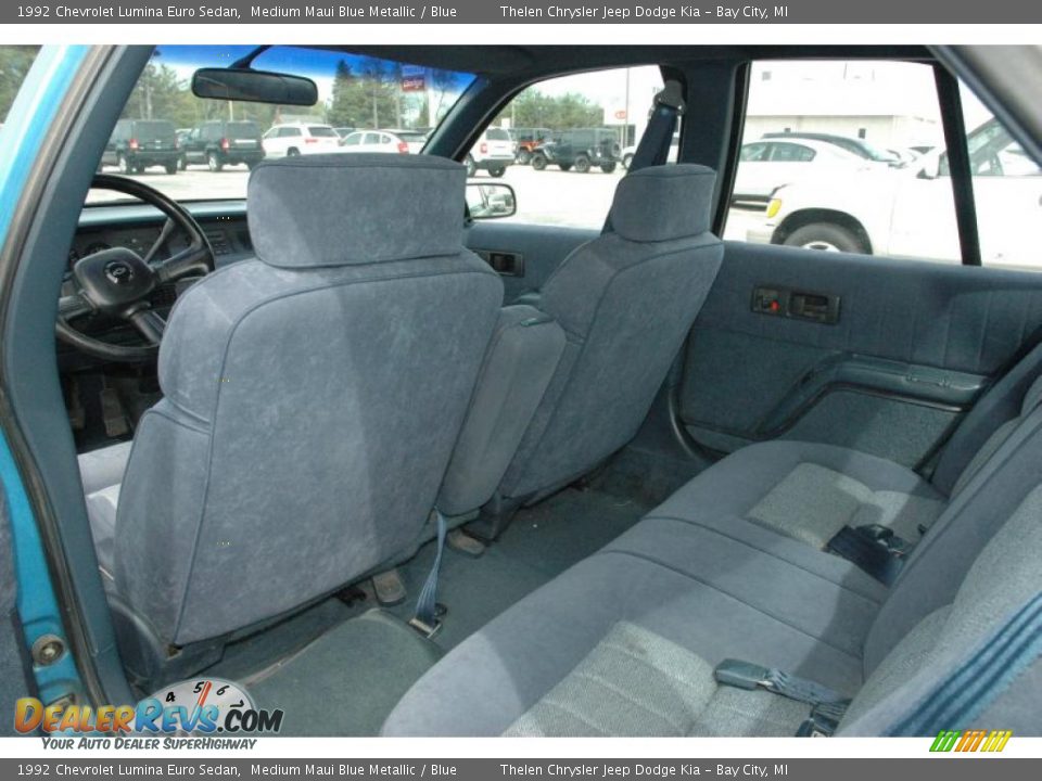 Blue Interior - 1992 Chevrolet Lumina Euro Sedan Photo #8
