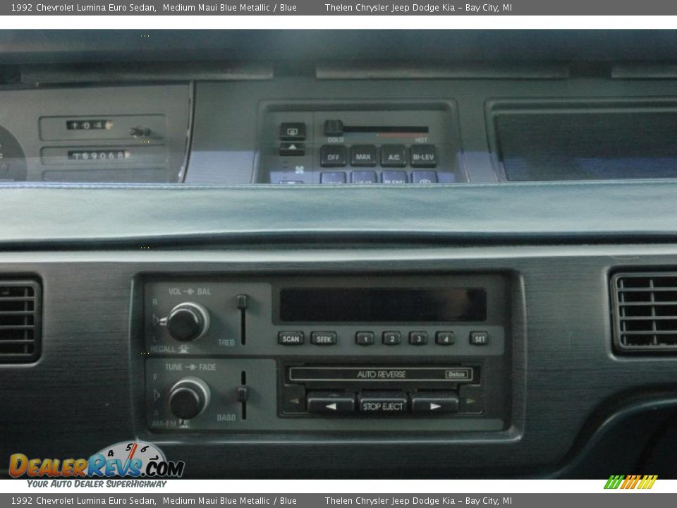 1992 Chevrolet Lumina Euro Sedan Medium Maui Blue Metallic / Blue Photo #10