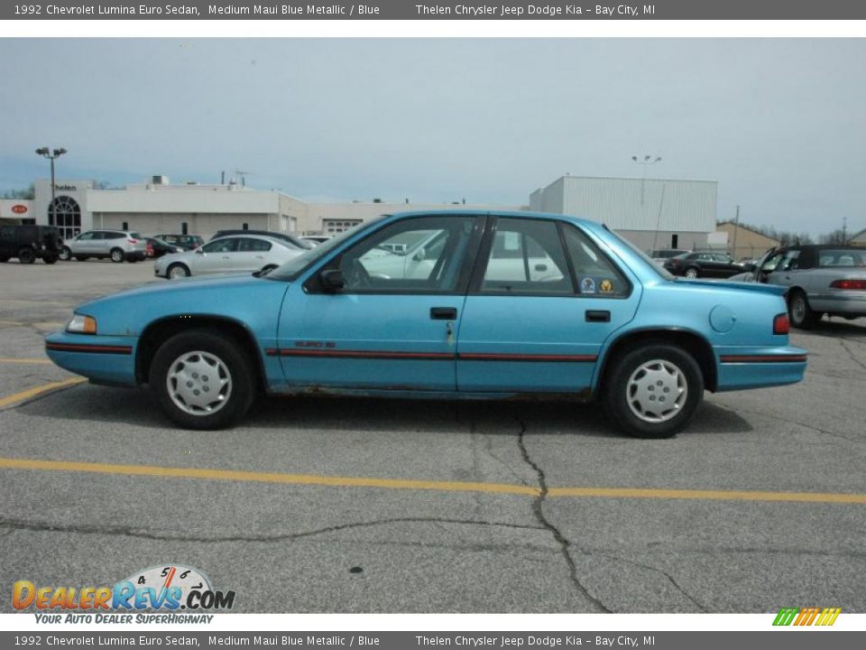 Medium Maui Blue Metallic 1992 Chevrolet Lumina Euro Sedan Photo #13