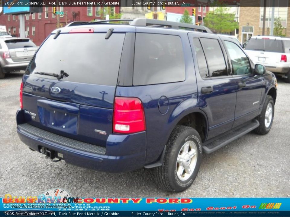 2005 Ford Explorer XLT 4x4 Dark Blue Pearl Metallic / Graphite Photo #2