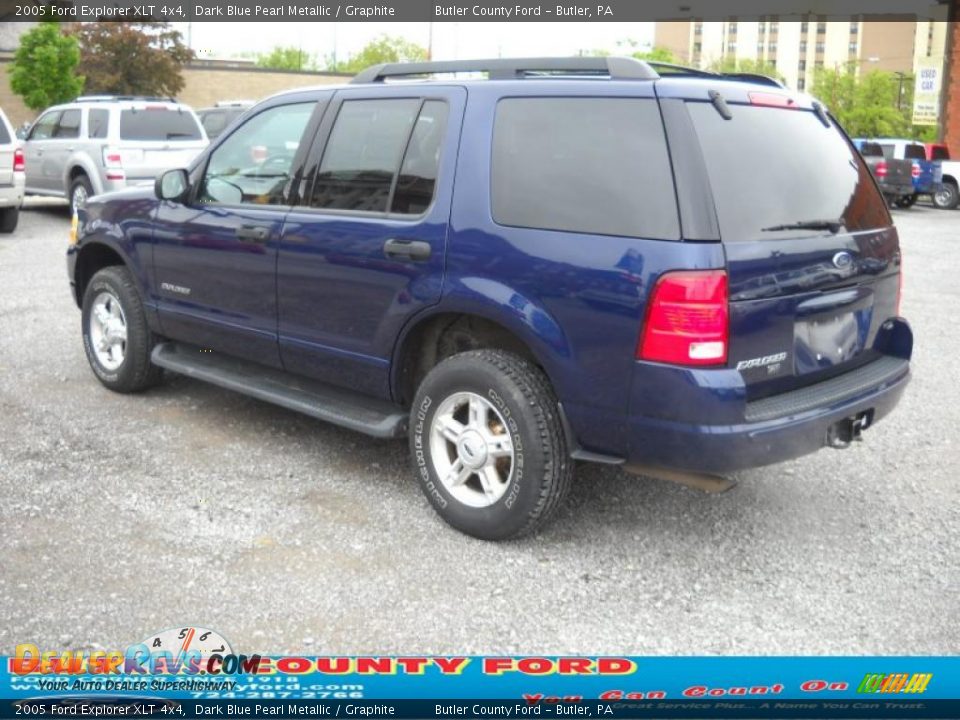 2005 Ford Explorer XLT 4x4 Dark Blue Pearl Metallic / Graphite Photo #4