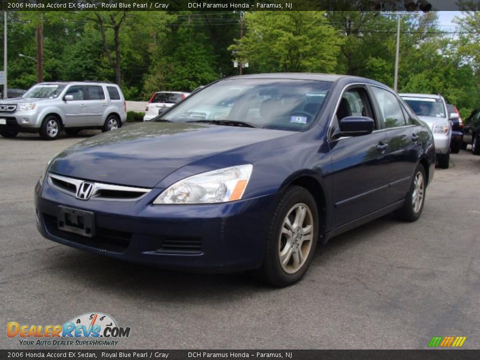 2006 Honda Accord EX Sedan Royal Blue Pearl / Gray Photo #3