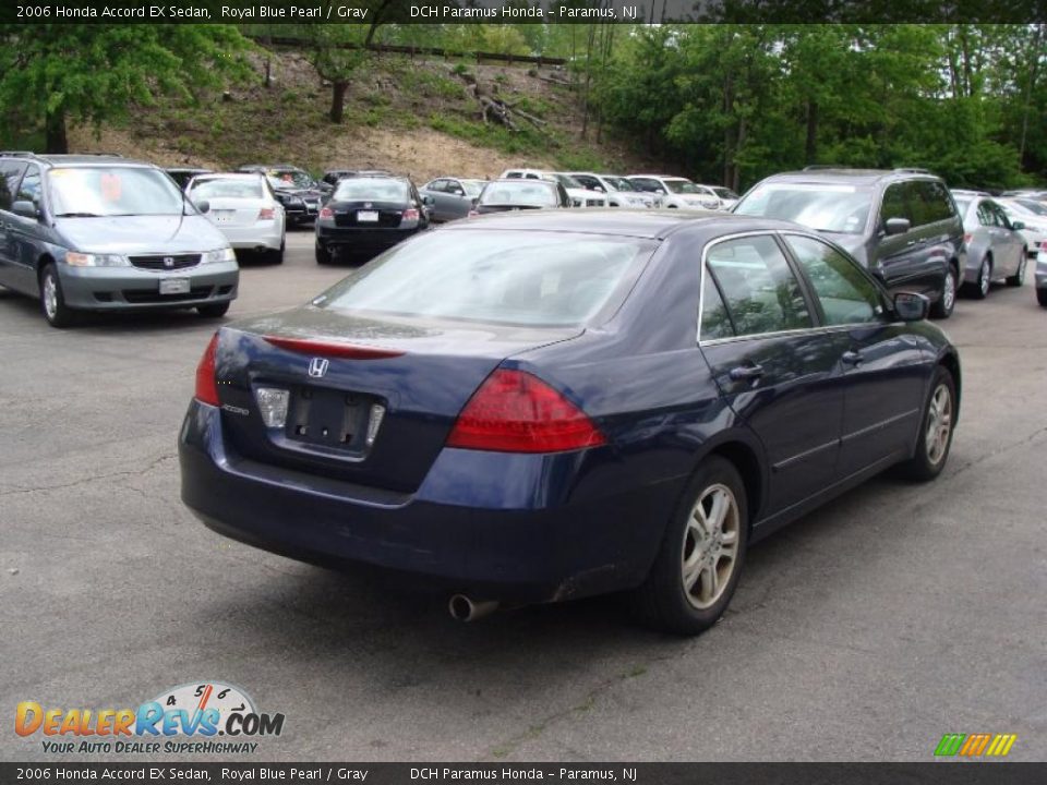 2006 Honda Accord EX Sedan Royal Blue Pearl / Gray Photo #7