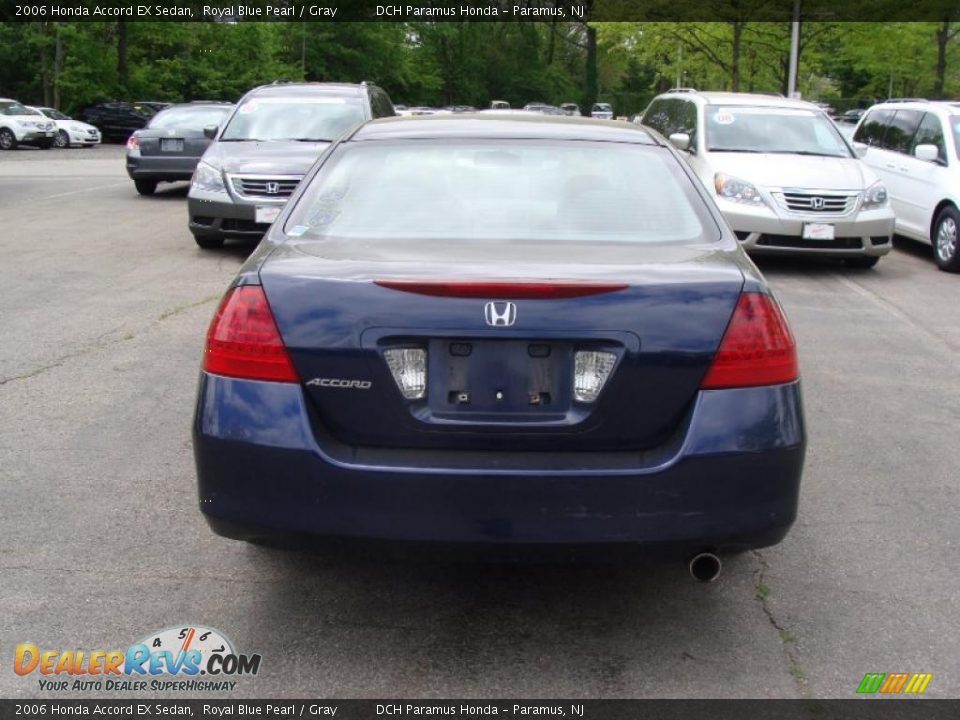 2006 Honda Accord EX Sedan Royal Blue Pearl / Gray Photo #8