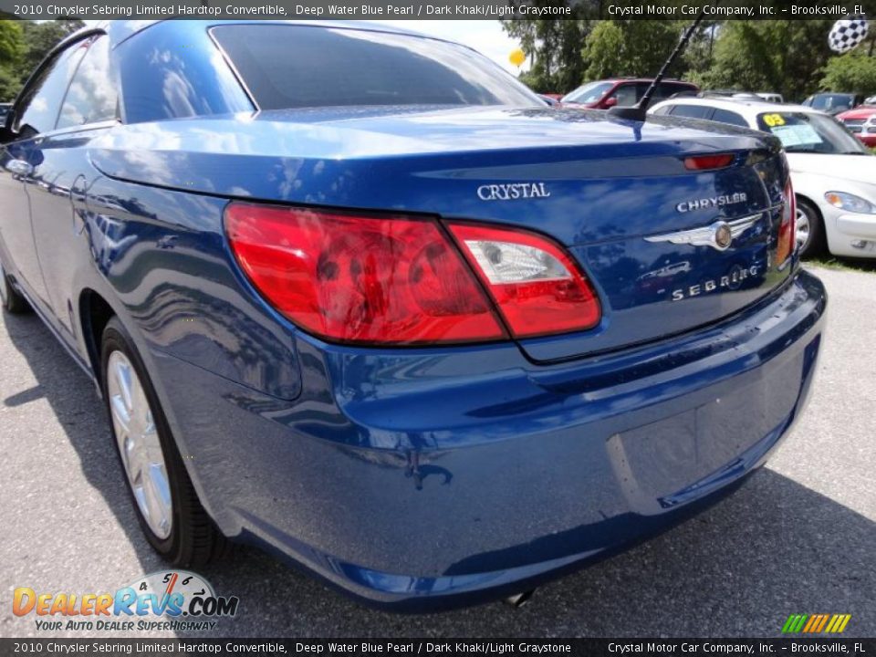 2010 Chrysler Sebring Limited Hardtop Convertible Deep Water Blue Pearl / Dark Khaki/Light Graystone Photo #8