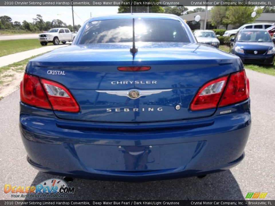 2010 Chrysler Sebring Limited Hardtop Convertible Deep Water Blue Pearl / Dark Khaki/Light Graystone Photo #9