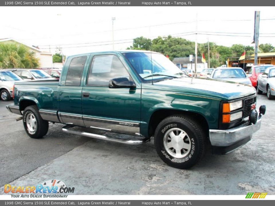 1998 GMC Sierra 1500 SLE Extended Cab Laguna Green Metallic / Neutral Photo #1