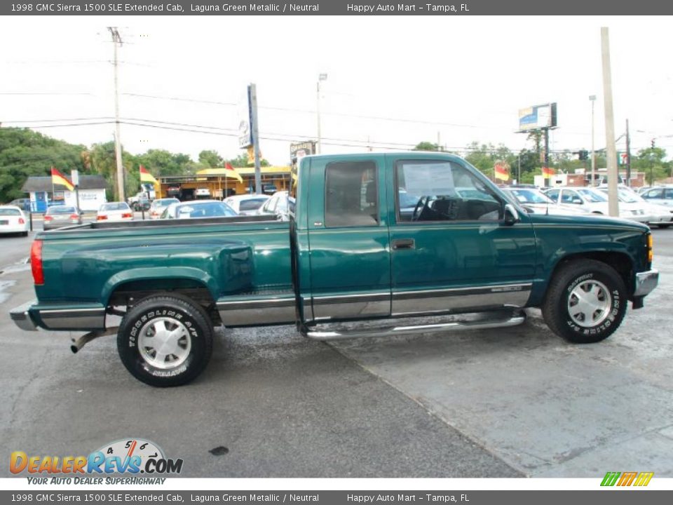 1998 GMC Sierra 1500 SLE Extended Cab Laguna Green Metallic / Neutral Photo #3
