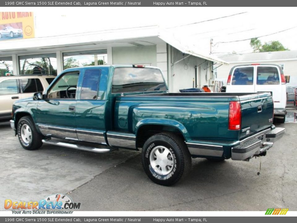 1998 GMC Sierra 1500 SLE Extended Cab Laguna Green Metallic / Neutral Photo #8