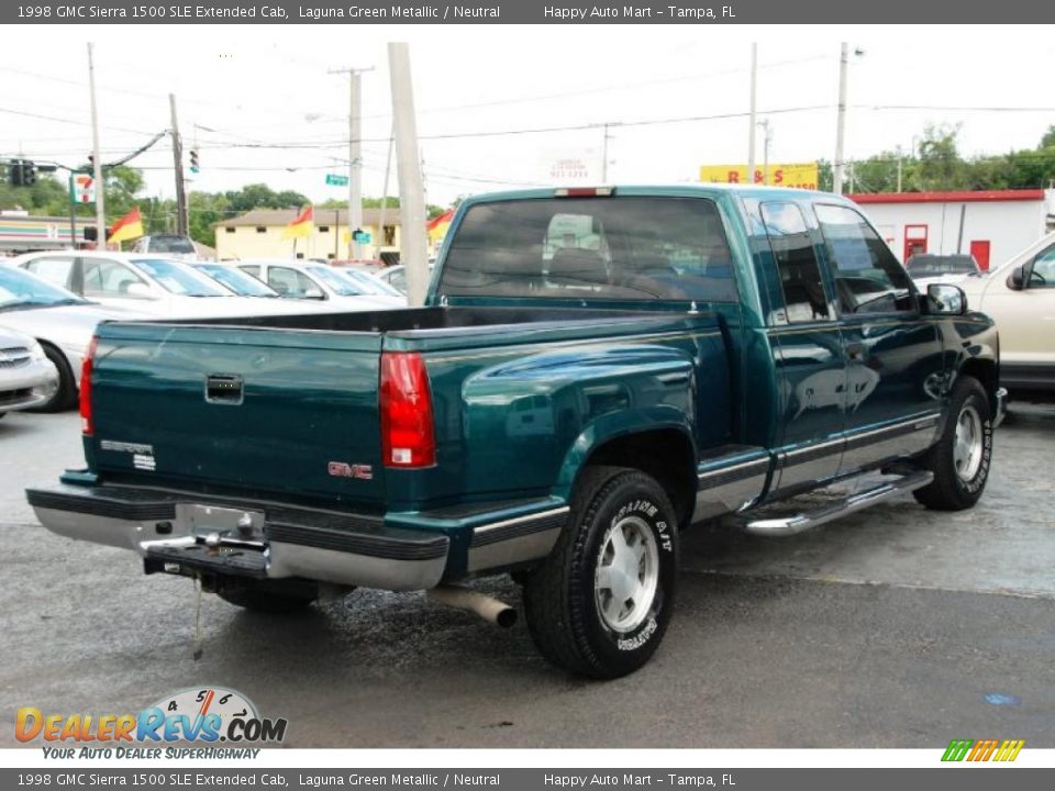 1998 GMC Sierra 1500 SLE Extended Cab Laguna Green Metallic / Neutral Photo #10