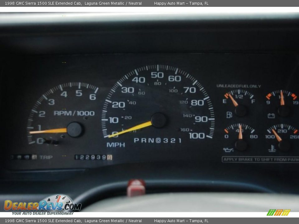 1998 GMC Sierra 1500 SLE Extended Cab Laguna Green Metallic / Neutral Photo #12