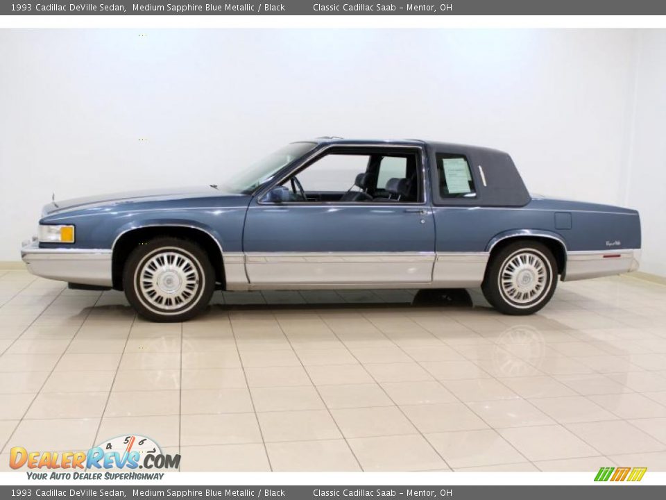 Medium Sapphire Blue Metallic 1993 Cadillac DeVille Sedan Photo #4