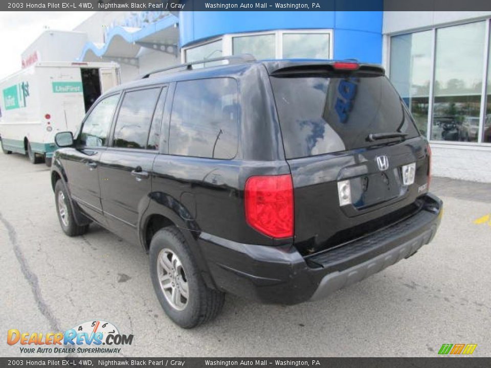 2003 Honda Pilot EX-L 4WD Nighthawk Black Pearl / Gray Photo #5