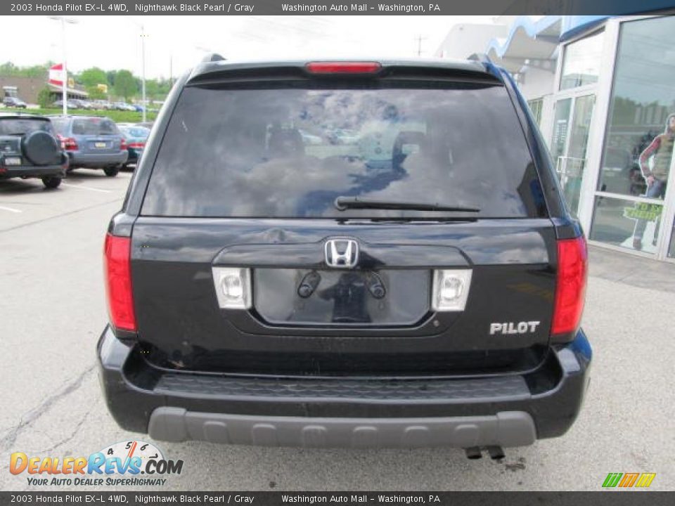 2003 Honda Pilot EX-L 4WD Nighthawk Black Pearl / Gray Photo #6