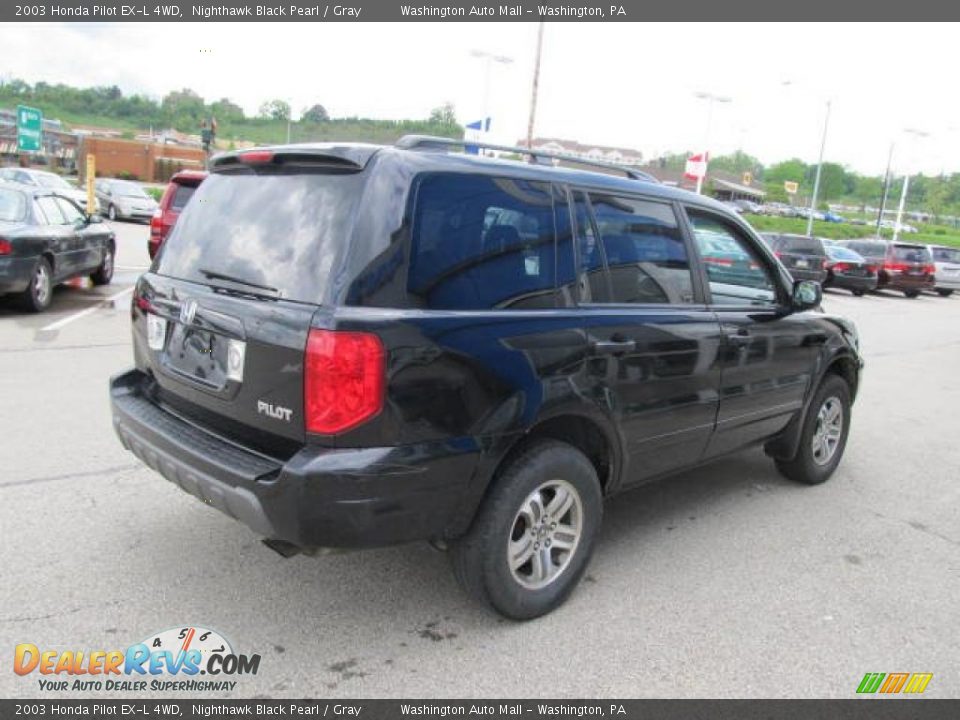 2003 Honda Pilot EX-L 4WD Nighthawk Black Pearl / Gray Photo #7