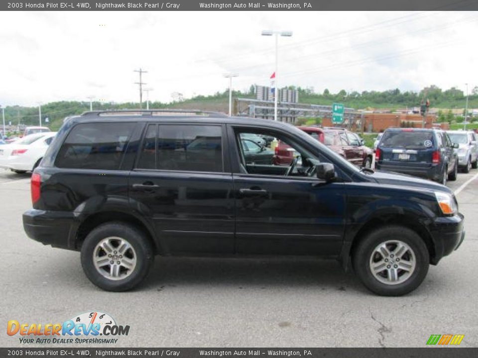 2003 Honda Pilot EX-L 4WD Nighthawk Black Pearl / Gray Photo #8