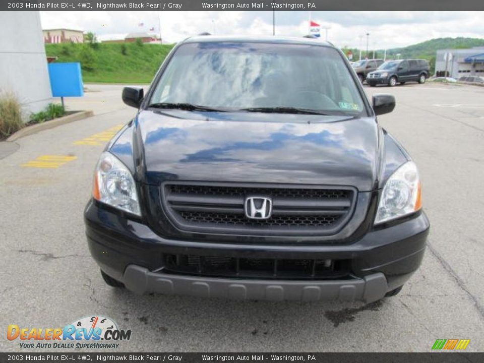 2003 Honda Pilot EX-L 4WD Nighthawk Black Pearl / Gray Photo #10