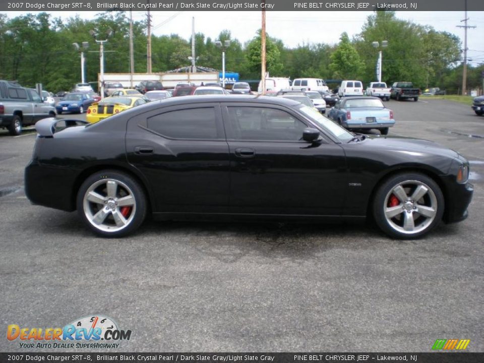 2007 Dodge Charger SRT-8 Brilliant Black Crystal Pearl / Dark Slate Gray/Light Slate Gray Photo #4