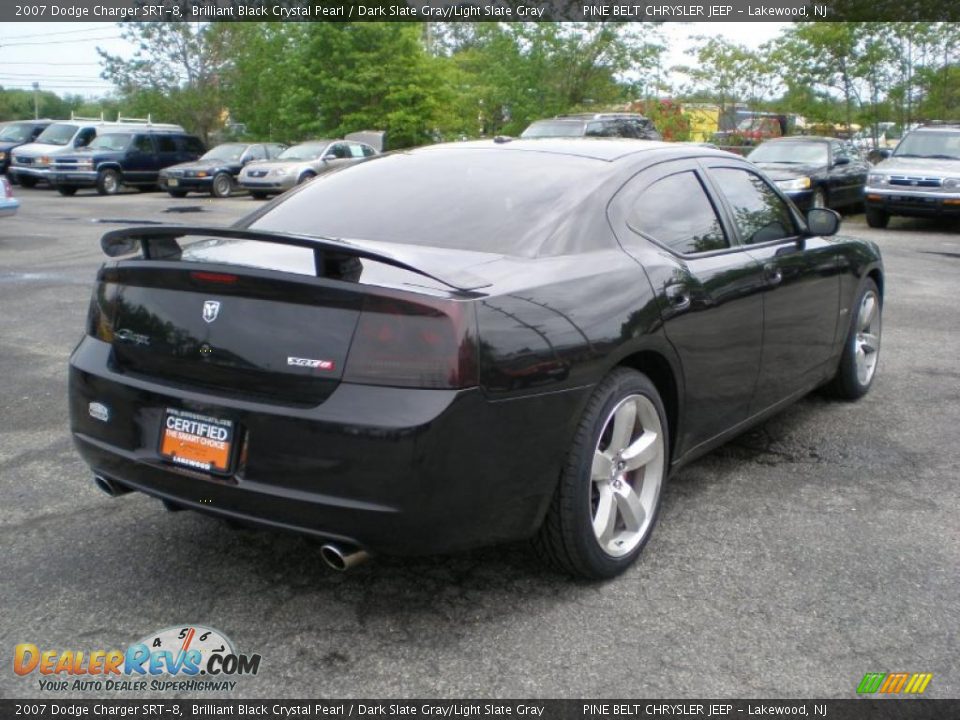2007 Dodge Charger SRT-8 Brilliant Black Crystal Pearl / Dark Slate Gray/Light Slate Gray Photo #5