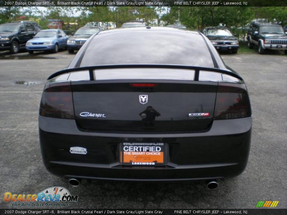 2007 Dodge Charger SRT-8 Brilliant Black Crystal Pearl / Dark Slate Gray/Light Slate Gray Photo #6