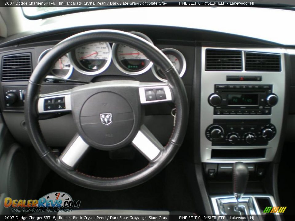 2007 Dodge Charger SRT-8 Brilliant Black Crystal Pearl / Dark Slate Gray/Light Slate Gray Photo #12