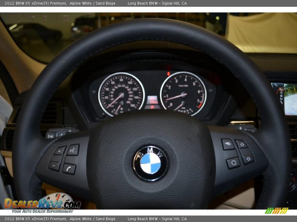 2012 BMW X5 xDrive35i Premium Alpine White / Sand Beige Photo #27