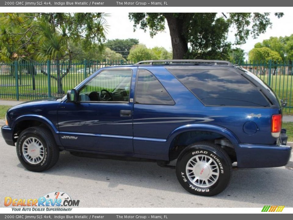 2000 GMC Jimmy SLS 4x4 Indigo Blue Metallic / Pewter Photo #3