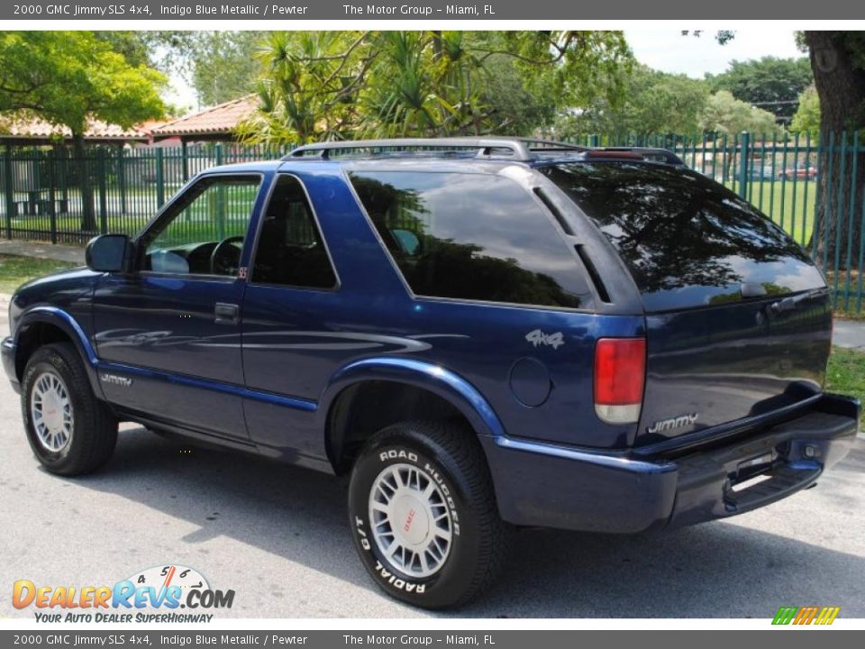 2000 GMC Jimmy SLS 4x4 Indigo Blue Metallic / Pewter Photo #4