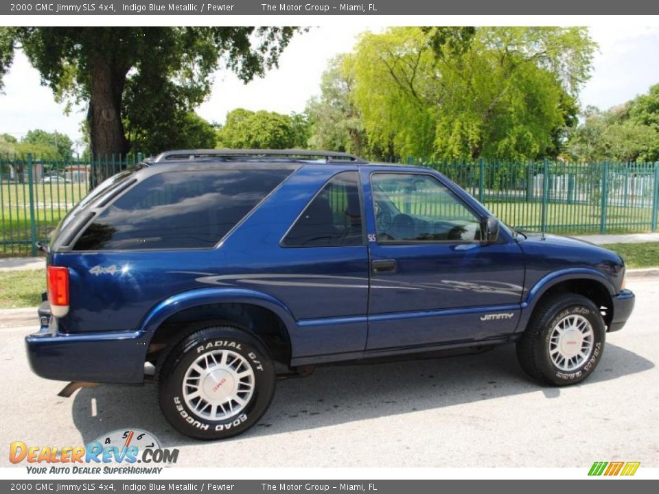 2000 GMC Jimmy SLS 4x4 Indigo Blue Metallic / Pewter Photo #10