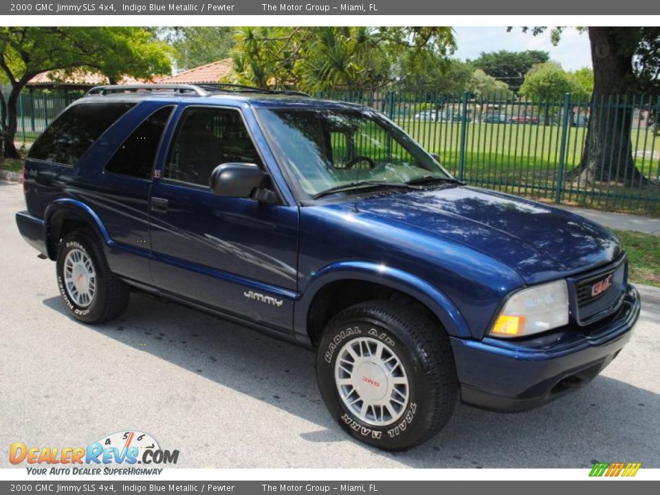 2000 GMC Jimmy SLS 4x4 Indigo Blue Metallic / Pewter Photo #12