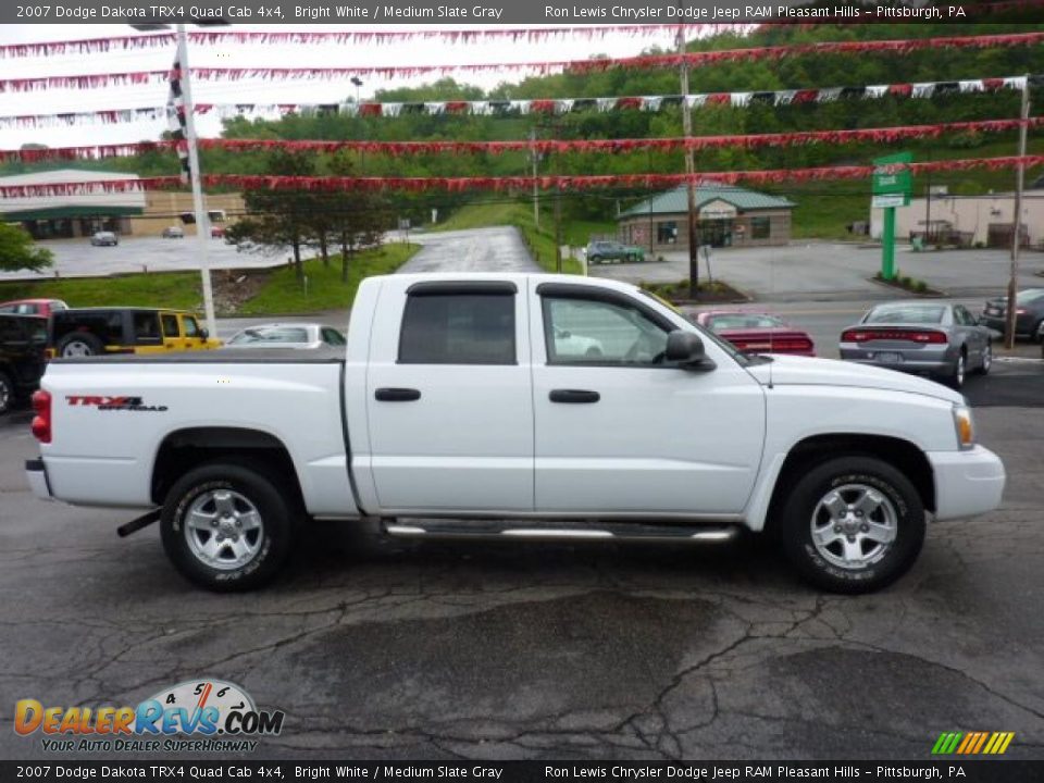 Bright White 2007 Dodge Dakota TRX4 Quad Cab 4x4 Photo #6